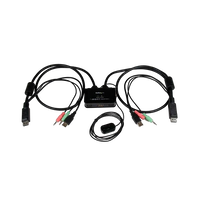 StarTechcom Switch KVM 2 puertos DisplayPort DP USBio  KVM