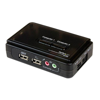 StarTechcom conmutador KVM de 2 puertos VGA con audio  KVM