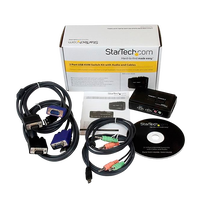 StarTechcom conmutador KVM de 2 puertos VGA con audio  KVM