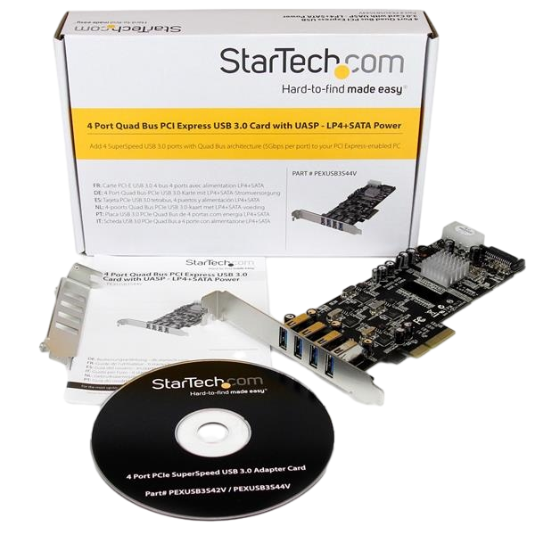 StarTechcom PCIE 4 USB 30 UASP  Adaptador StarTechcom PCIE 4 USB 30 UASP  Adaptador