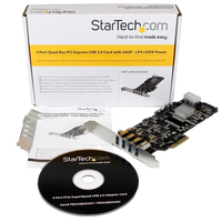 StarTechcom PCIE 4 USB 30 UASP Adaptador StarTechcom PCIE 4 USB 30 UASP Adaptador