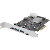 StarTechcom PCIE USB 31 a X 3 USb C x1  Adaptador