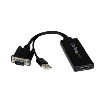 StarTech.com Adaptador VGA a HDMI con audio y alimentación U