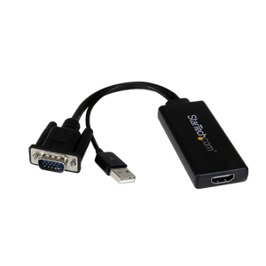 StarTechcom Adaptador VGA a HDMI con audio y alimentación U