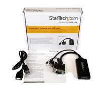 StarTechcom Adaptador VGA a HDMI con audio y alimentación U