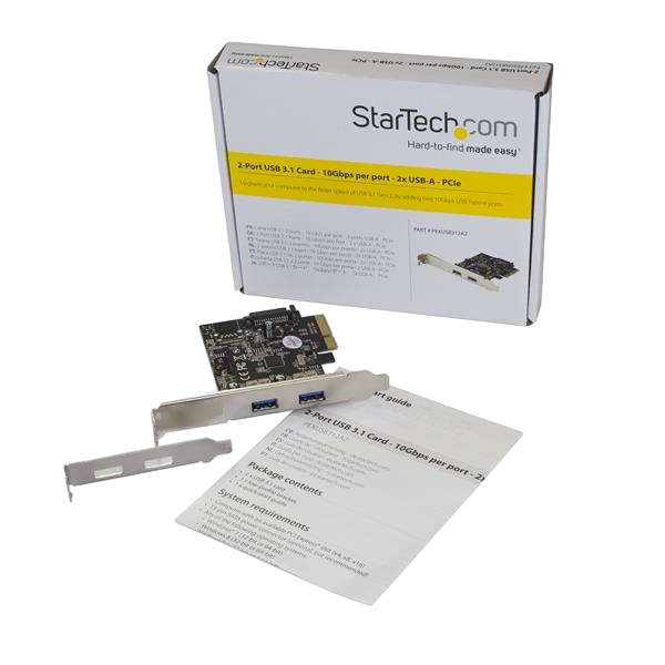 StarTechcom PCIE 2X USB 31 Adaptador StarTechcom PCIE 2X USB 31 Adaptador