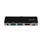 StarTechcom Travel Dock USBC 4K 60Hz 100W DisplayPort 14 Jack 35mm Adaptador USB