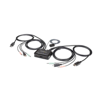 StarTechcom Switch KVM de 2 Puertos DisplayPort 4K Cables Incorporados