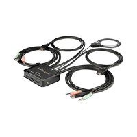 StarTechcom Switch KVM de 2 Puertos HDMI con Cables Incorporados 4K60Hz