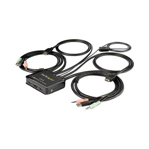 StarTechcom Switch KVM de 2 Puertos HDMI con Cables Incorporados 4K60Hz StarTechcom Switch KVM de 2 Puertos HDMI con Cables Incorporados 4K60Hz