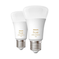 Philips Hue Blanco Cálido 2700K A60 E27 95W  Pack 2   Bombilla Inteligente