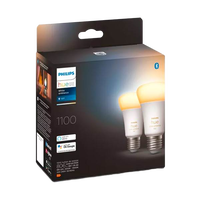 Philips Hue Blanco Cálido 2700K A60 E27 95W  Pack 2   Bombilla Inteligente