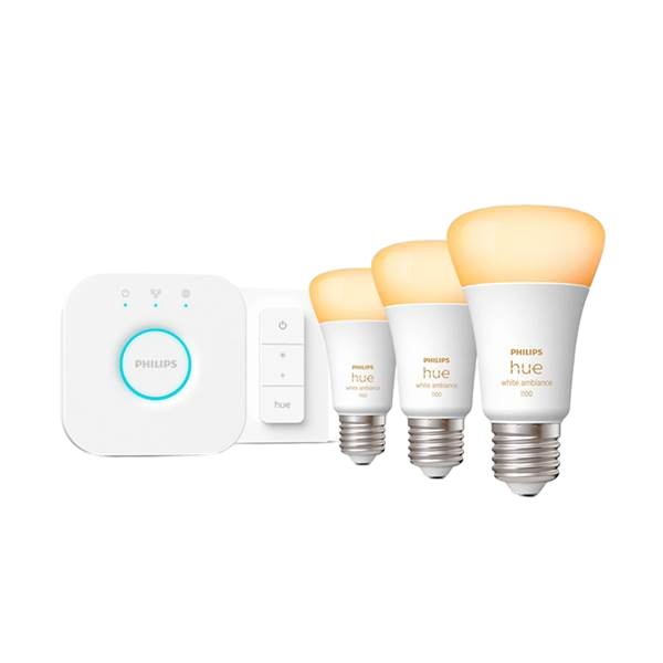 Philips Hue Blanco 2200K6500K A60 E27 95W Pack 3 Bombilla Inteligente Philips Hue Blanco 2200K6500K A60 E27 95W Pack 3 Bombilla Inteligente