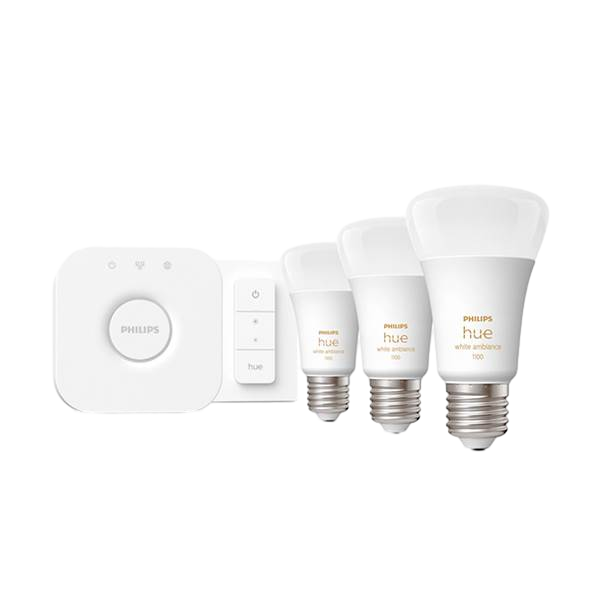 Philips Hue Blanco 2200K6500K A60 E27 95W Pack 3 Bombilla Inteligente Philips Hue Blanco 2200K6500K A60 E27 95W Pack 3 Bombilla Inteligente