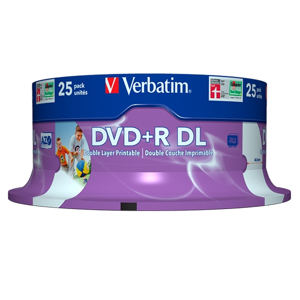 Verbatim DVDR Doble Capa 8x Bobina w25u 85GB DVD Verbatim DVDR Doble Capa 8x Bobina w25u 85GB DVD