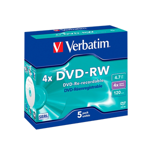 Verbatim DVDRW 4x Pack 5u 47GB  DVD