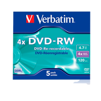 Verbatim DVDRW 4x Pack 5u 47GB  DVD