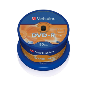 Verbatim DVDR 16x Advanced AZO Bobina 50u 47GB DVD Verbatim DVDR 16x Advanced AZO Bobina 50u 47GB DVD