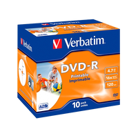 Verbatim DVDR 16x Pack 10u 47GB Imprimible  DVD