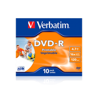 Verbatim DVDR 16x Pack 10u 47GB Imprimible  DVD
