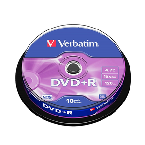 Verbatim DVDR 16x Bobina 10u 47GB DVD Verbatim DVDR 16x Bobina 10u 47GB DVD