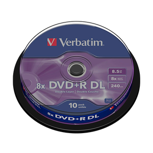 Verbatim DVDR DL Pack 10u  85 GB  DVD