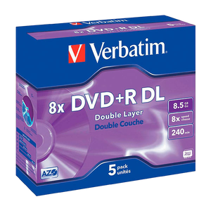 Verbatim DVDR Doble Capa 8x Pack 5u 85GB  DVD