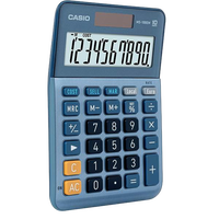 Casio MS100EM Calculadora de Escritorio Pantalla LCD de 10 dígitos Solar y Pilas Color Azul Casio MS100EM Calculadora de Escritorio Pantalla LCD de 10 dígitos Solar y Pilas Color Azul