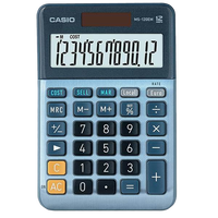 Casio MS120EM Calculadora de Escritorio Pantalla LCD de 12 dígitos Solar y Pilas Color Azul Casio MS120EM Calculadora de Escritorio Pantalla LCD de 12 dígitos Solar y Pilas Color Azul
