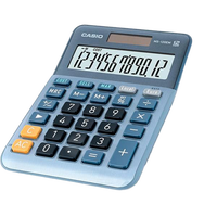 Casio MS120EM Calculadora de Escritorio Pantalla LCD de 12 dígitos Solar y Pilas Color Azul Casio MS120EM Calculadora de Escritorio Pantalla LCD de 12 dígitos Solar y Pilas Color Azul