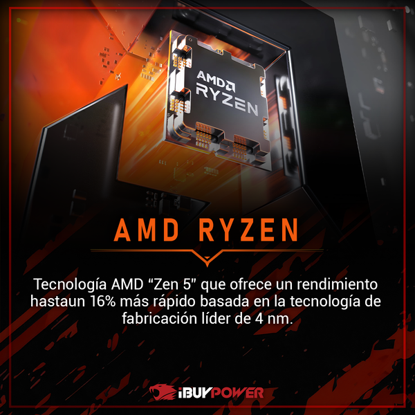 PC Gaming iBUYPOWER Fighter Soldier Ryzen 5 5500 16GB 1TB SSD WiFi AC53 RTX 3050 6GB GDDR6 Ordenador eSports Profesional PC Gaming iBUYPOWER Fighter Soldier Ryzen 5 5500 16GB 1TB SSD WiFi AC53 RTX 3050 6GB GDDR6 Ordenador eSports Profesional