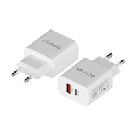 Aisens A1100681 20W USBC USBA Blanco Cargador USB Aisens A1100681 20W USBC USBA Blanco Cargador USB