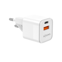 Aisens ASCH20W2P002W USBA USBC 20W Blanco Cargador USB Aisens ASCH20W2P002W USBA USBC 20W Blanco Cargador USB