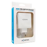 Aisens ASCH-2PD30QC-W / USB-A / USB-C / 48W / Blanco - Cargador USB
