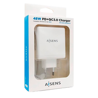 Aisens ASCH2PD30QCW USBA USBC 48W Blanco Cargador USB Aisens ASCH2PD30QCW USBA USBC 48W Blanco Cargador USB