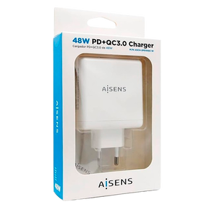 Aisens ASCH2PD30QCW USBA USBC 48W Blanco Cargador USB Aisens ASCH2PD30QCW USBA USBC 48W Blanco Cargador USB