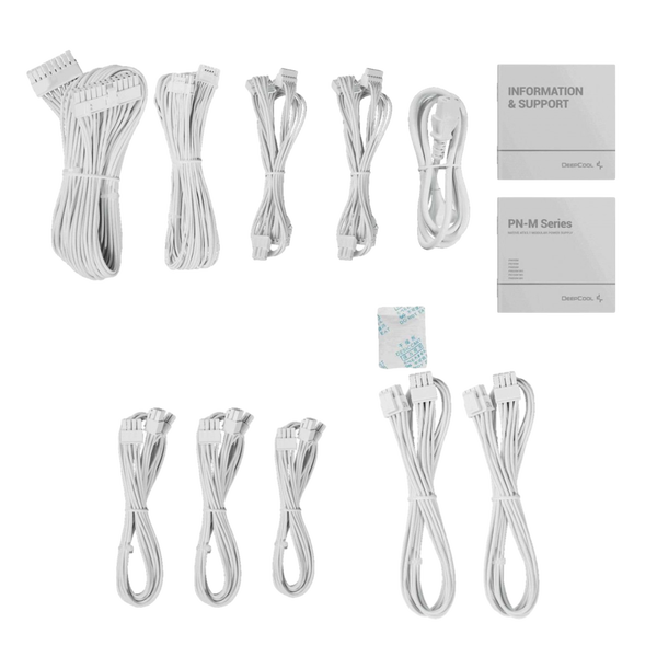 Deepcool PN850M 850W 80 Plus Gold ATX 31 PCIe 51 Fuente de alimentación Blanca Deepcool PN850M 850W 80 Plus Gold ATX 31 PCIe 51 Fuente de alimentación Blanca