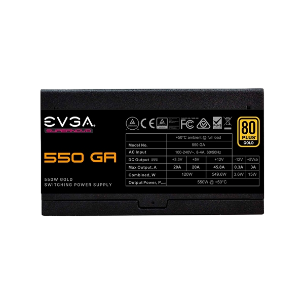 EVGA Supernova 550 GA 550W 80 Gold Full Modular FA EVGA Supernova 550 GA 550W 80 Gold Full Modular FA