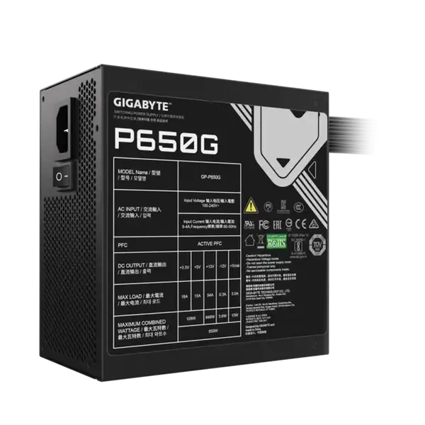 Gigabyte GPP650G 650W 80 Gold Fuente de Alimentación Gigabyte GPP650G 650W 80 Gold Fuente de Alimentación