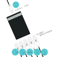 ITec USB Smart Charger 5 Puertos 40W8A  Cargador de Pared