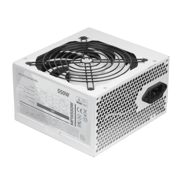 Mars Gaming MPIII 550W  Fuente de Alimentación Blanca Mars Gaming MPIII 550W  Fuente de Alimentación Blanca