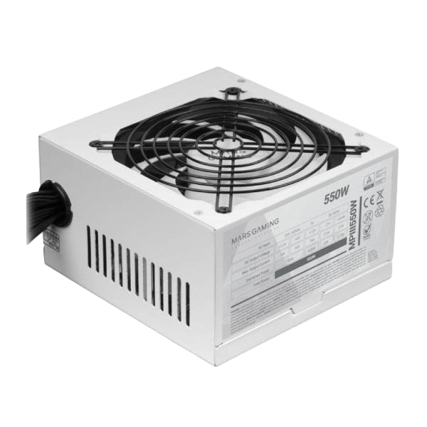 Mars Gaming MPIII 550W  Fuente de Alimentación Blanca Mars Gaming MPIII 550W  Fuente de Alimentación Blanca