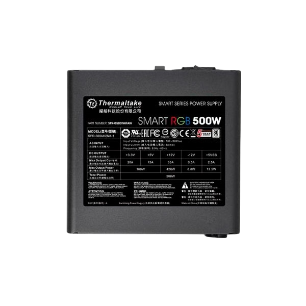 Thermaltake Smart 500W RGB 80 White  FA Thermaltake Smart 500W RGB 80 White  FA