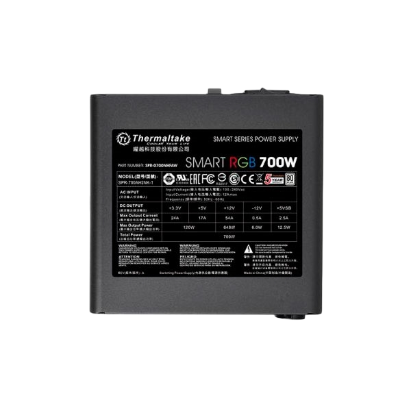 Thermaltake Smart 700W RGB 80 White  FA Thermaltake Smart 700W RGB 80 White  FA