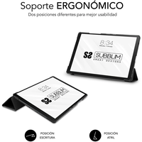 Subblim Shock Case  Funda Tablet Samsung Galaxy Tab A9 Cierre Magnetico Bordes Reforzados 3 Modos de Soporte Color Negro