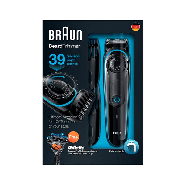 Braun Beard Trimmer BT3040  Afeitadora Recortadora Braun Beard Trimmer BT3040  Afeitadora Recortadora