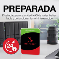 Seagate IronWolf 4TB  Disco Duro Interno 35 SATA 6Gbs HDD CMR 5900rpm 64MB de Caché