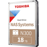 Toshiba N300 18TB HDD | Disco duro interno 3.5" SATA III 6Gb/s 7200rpm 512MB cach&eacute; - NAS y sistemas RAID