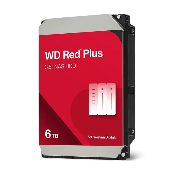 WD Red Plus 6TB Disco Duro NAS 35 HDD 5400rpm SATA III hasta 256MBs Backups 247 WD Red Plus 6TB Disco Duro NAS 35 HDD 5400rpm SATA III hasta 256MBs Backups 247