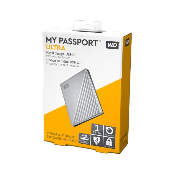 WD Passport Ultra 1TB USB 31 25 Plata  HDD Externo WD Passport Ultra 1TB USB 31 25 Plata  HDD Externo